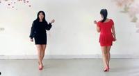 点击观看《阿采广场舞 粉红色的回忆 正背面演示 双人舞 动作分解教学视频》