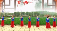 阿中中梅梅翠翠舞蹈队 谁懂女人花 演唱陈瑞 集体正面舞蹈演示