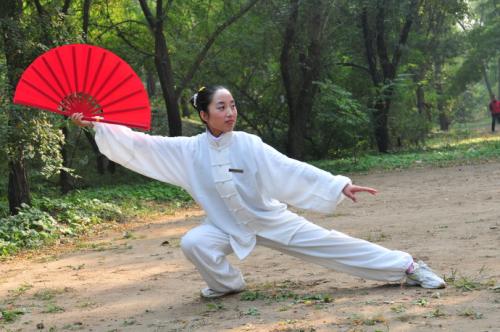 句容茅山广场舞 中国功夫 太极扇健身舞蹈表演